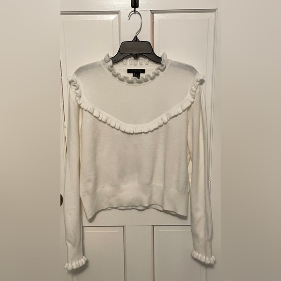 French Connection Sweaters - French Connection Babysoft Crewneck Ruffle Sweater